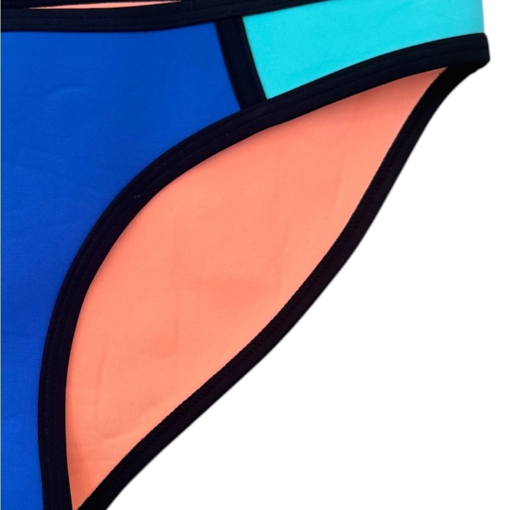 🌊 TRIANGL Neon Colorblock Scuba Bikini Bottoms | Size S - Picture 4 of 4